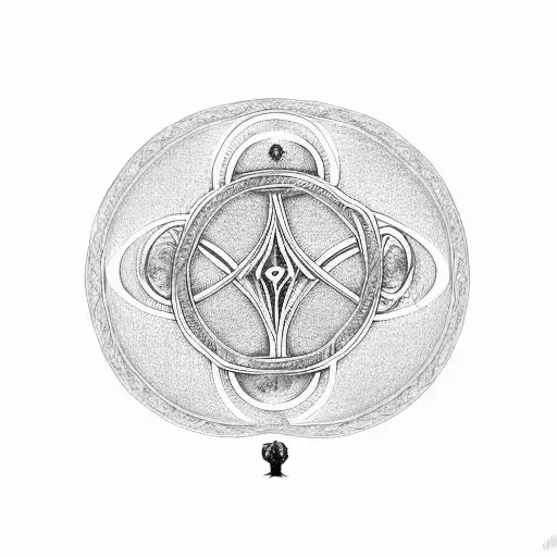 Tree Of Life With Interwoven Borromean Rings