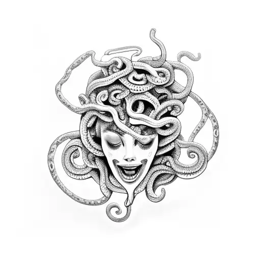 Medusa With Two Headless Snakes
