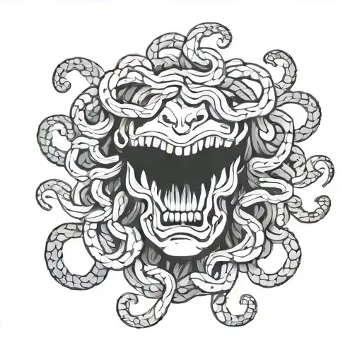 Medusa With Distorted Face