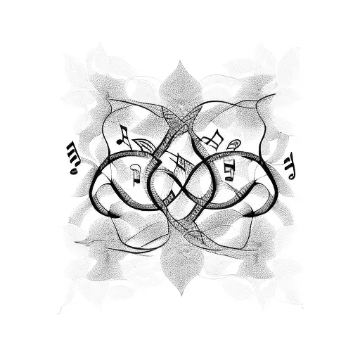 A Music Staff Made Of Intertwined Vines With Butterflies As Notes