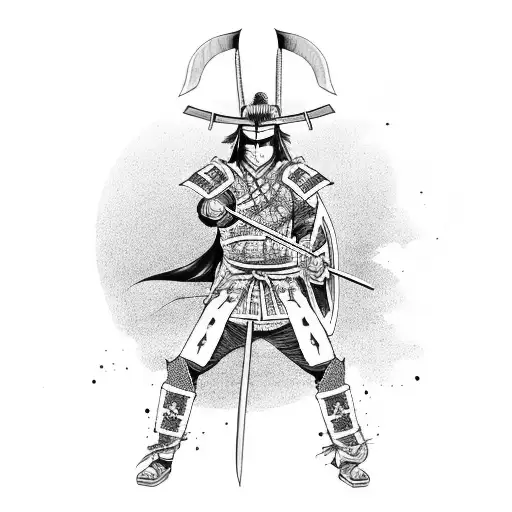 A Fierce Samurai Warrior From A Popular Manga Series