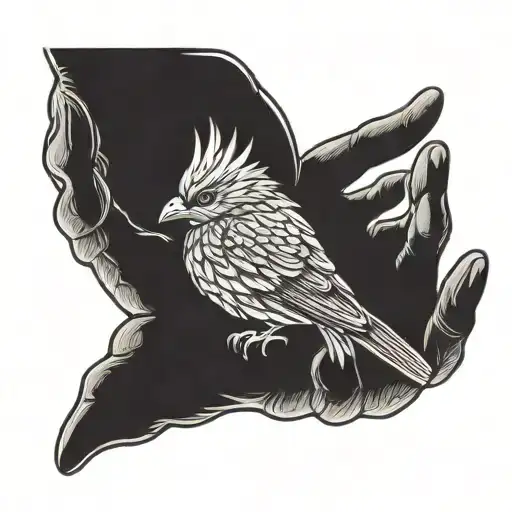 Two Hands Held In Shape Of A Bird With The Fingers As Wings