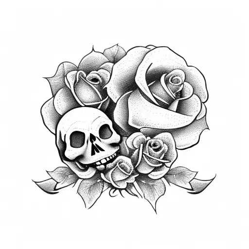 Skull And Roses