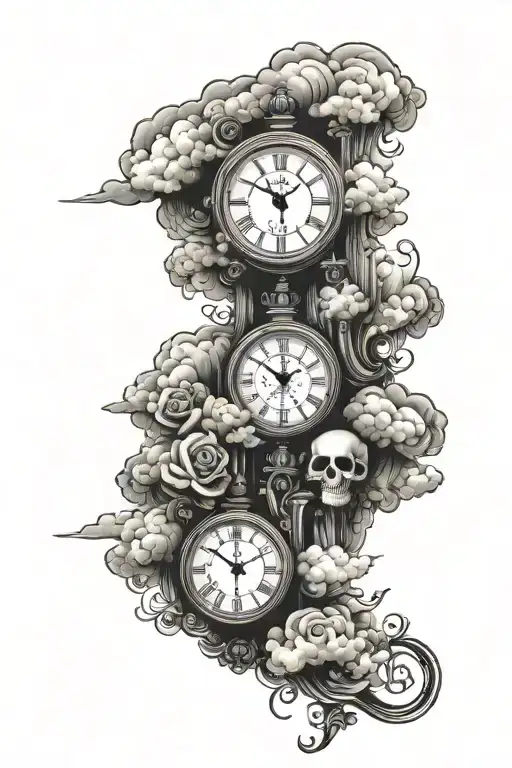 Bible Verses With Clouds Surrounding Roman Numerals Clock Brith Year