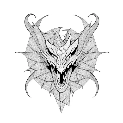 Dragon In A Shadowy Forest