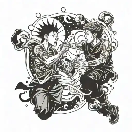 Brothers About A Suminagashi Galaxy