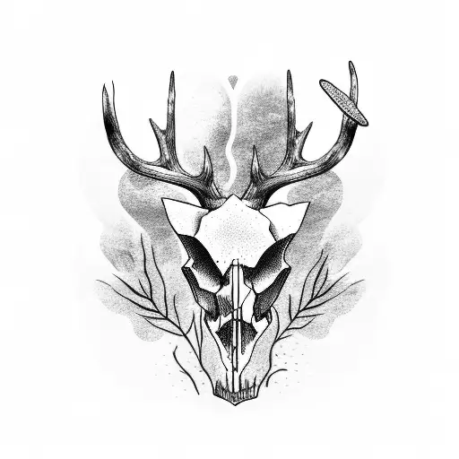Deer Skull Whit Tree