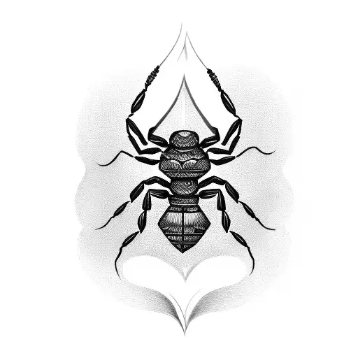 Scorpion Wrapped Around Hourglass