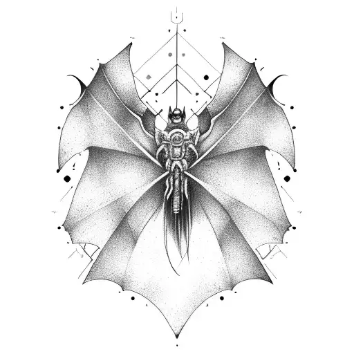 A Bat With Wings Made Of Dna Strands