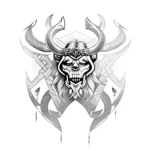 Vikingo Cuervo Runa Odin