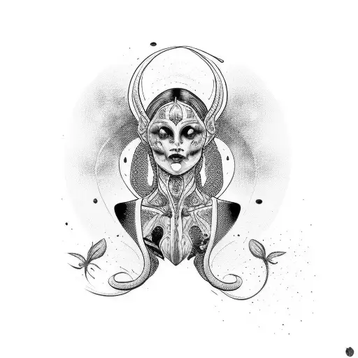 Criar Uma Bruxa Hecate Com Rosto Feminino E Com 2 Lobos