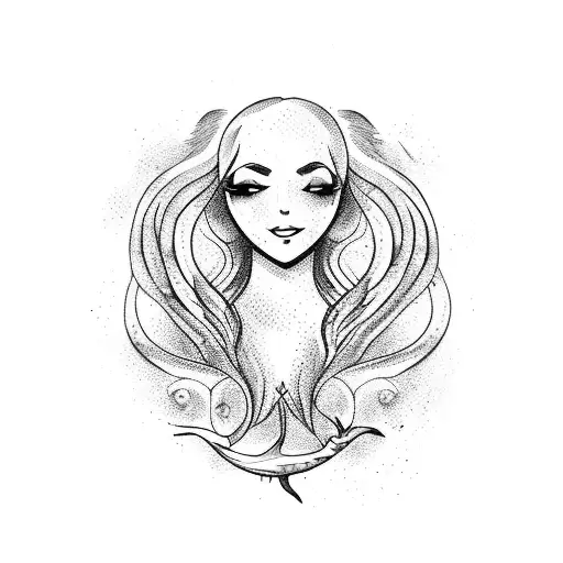 Mermaid With Aries Head