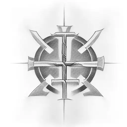 Christian Cross On Arm