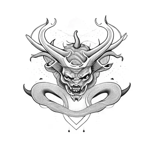 Demon With Horns Like A Branch