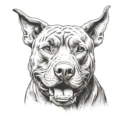 Pitbull Dog Showing Teeth