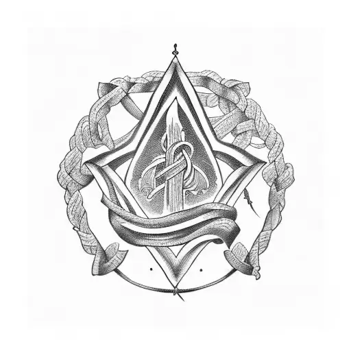 A Blackwork Tattoo Of A Bible Verse Intertwined With A Family Tree