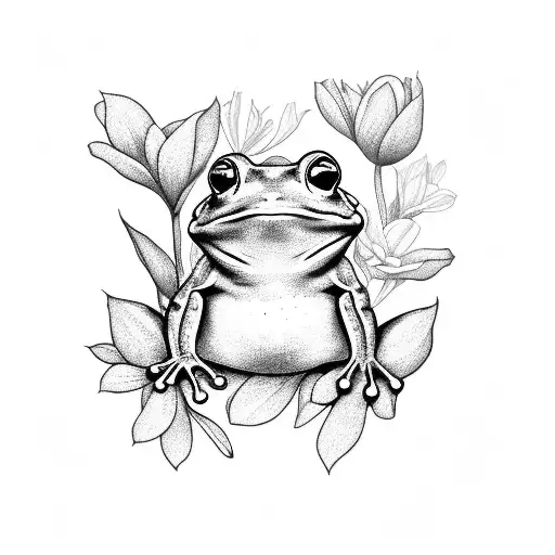 Frog On A Flower