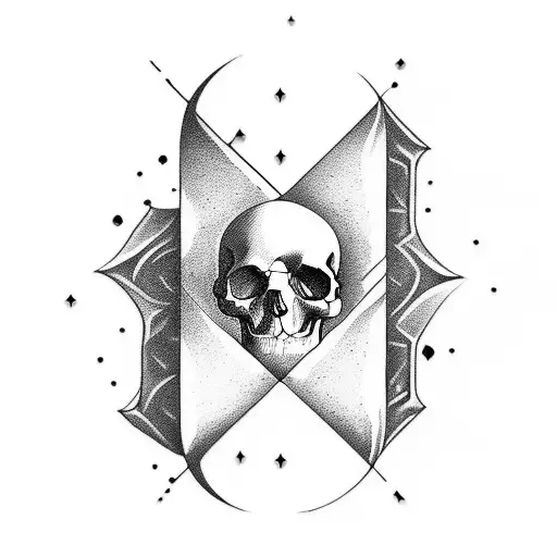 Hourglass And Skulls