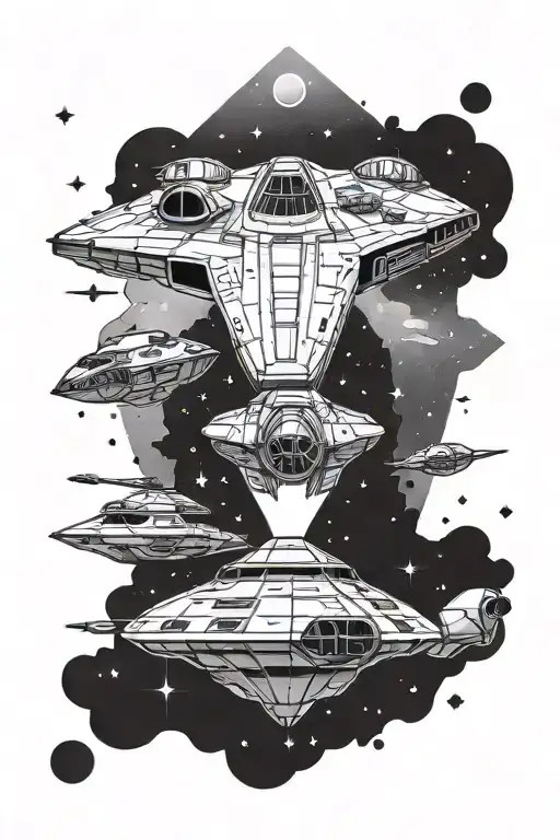 Star Wars Spaceship Flying