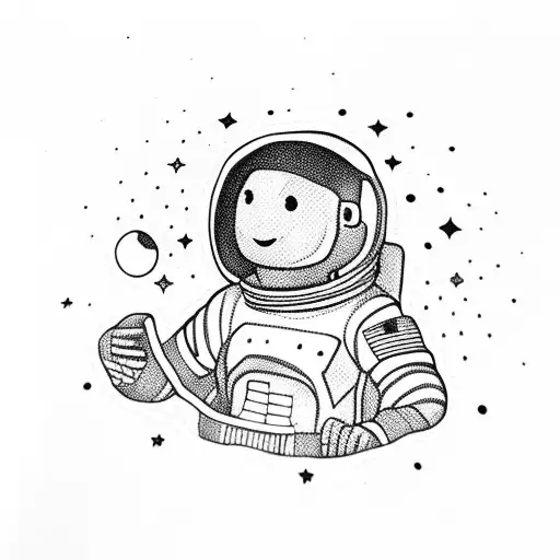 Astronaut In Hoodie Looking At The Galaxy