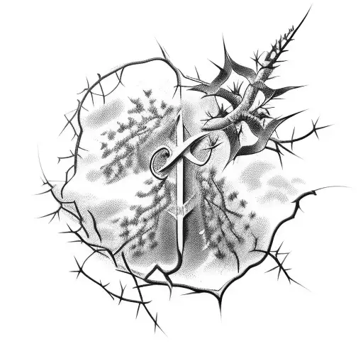 Olive Branch And Crown Of Thorns