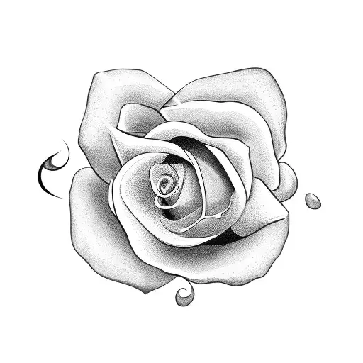 The Word Flor With A Rose On The Side