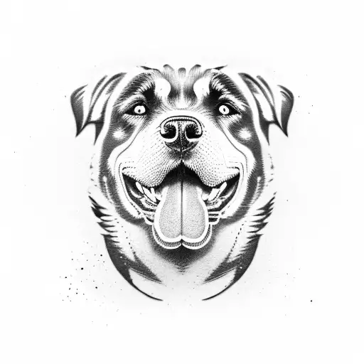 Half Rottweiler Face