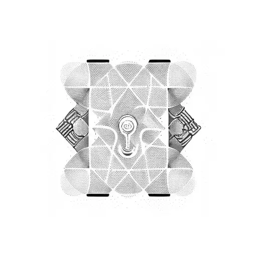 Social Media Icons Forming A Dynamic Blackwork Pattern Around A Hip Hop Dancer