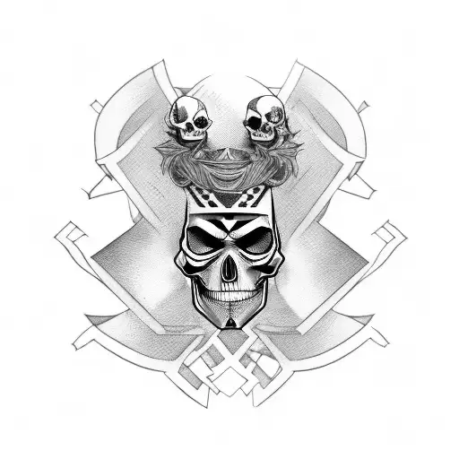 Full Body Harlequin With Removable Face Mask Underneath Is Skull