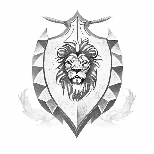 Lion Shield Sword Crest