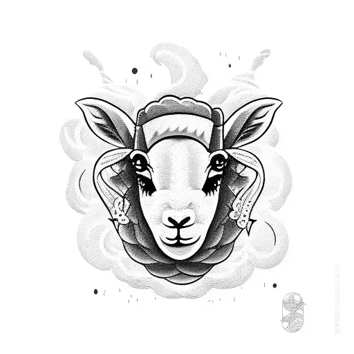 A Playful Lamb Jumping Over Ocean Waves