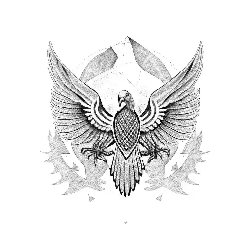 Eagle And Dove Flying Together