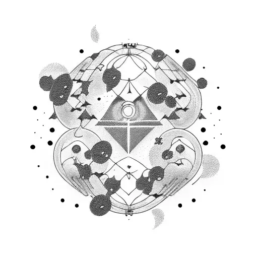 Galaxy With Constellations Formed By Binary Code