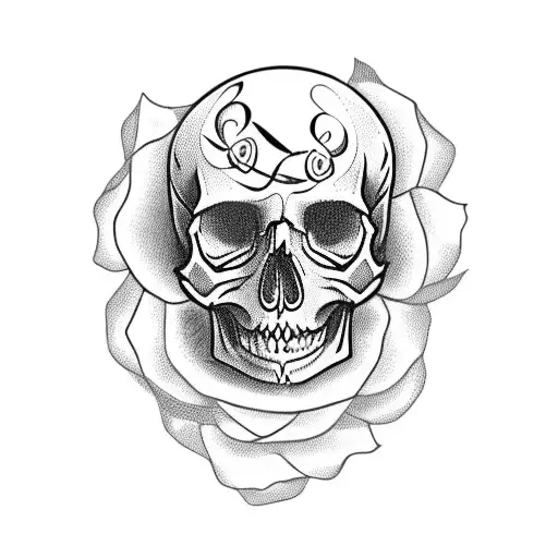 Skull Roses Cross Symbols Holy Spirit