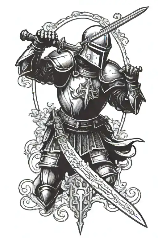 Knight Holding A Sword