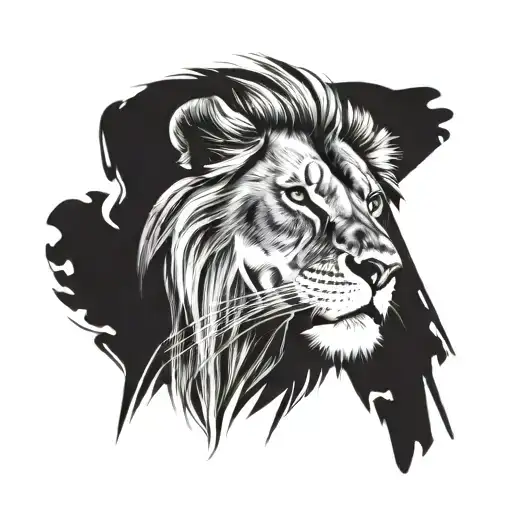 Forearm Lion And Cross On His Eye As A Scar