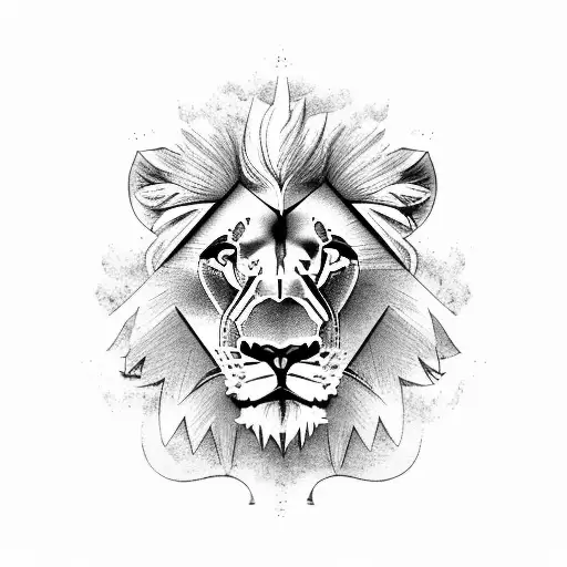 A Lion Riding A Motorbike Through A Rugged Mountain Landscape