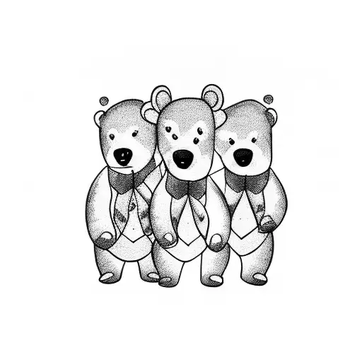 Three Bears In The Forest