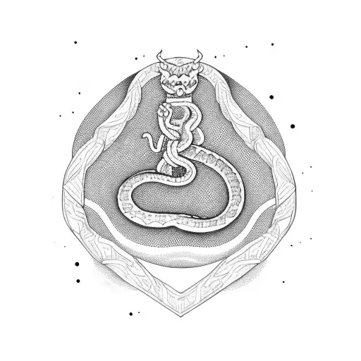 Libra Scale With Snake