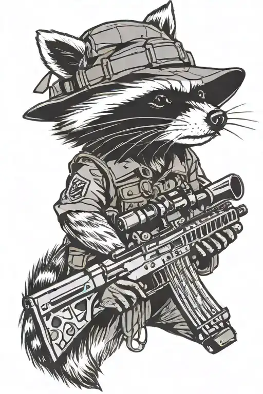 A Tactical Sniper Raccoon