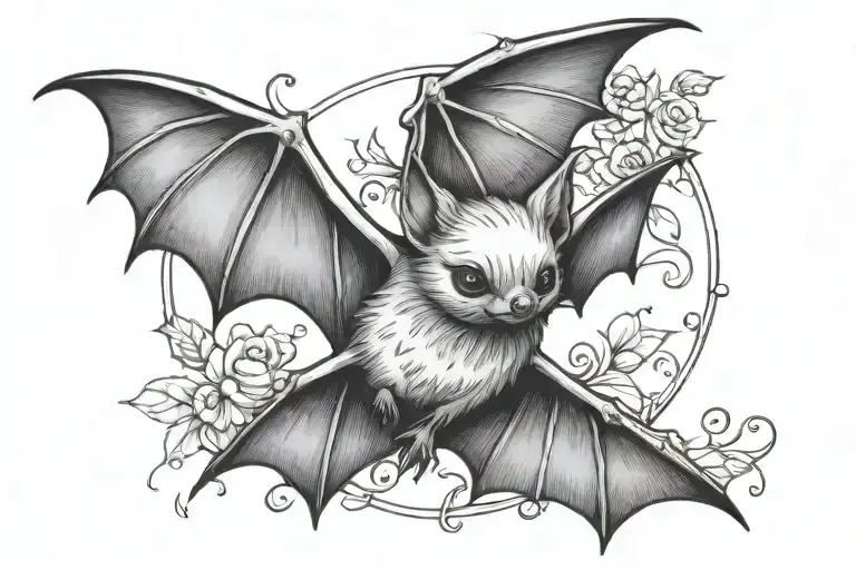 Feminine Cute Flying Bat