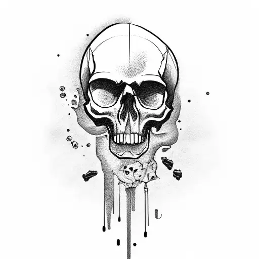 Skull Whit A Handgun