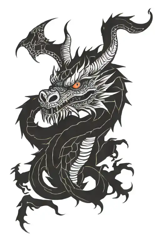 Scary Dragon And Number 46