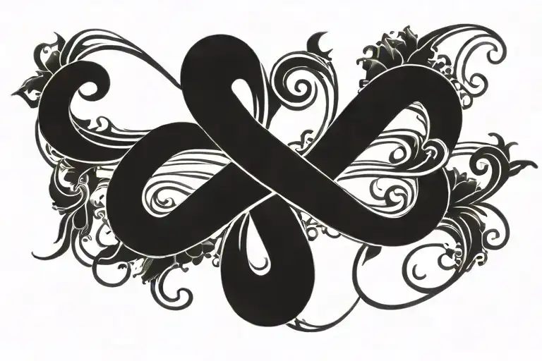 Infinity Tattoo With The Words Sweet To Infinity Symbol Intertwined