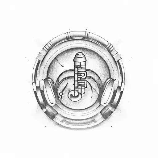 A Music Note Formed From Gun Parts