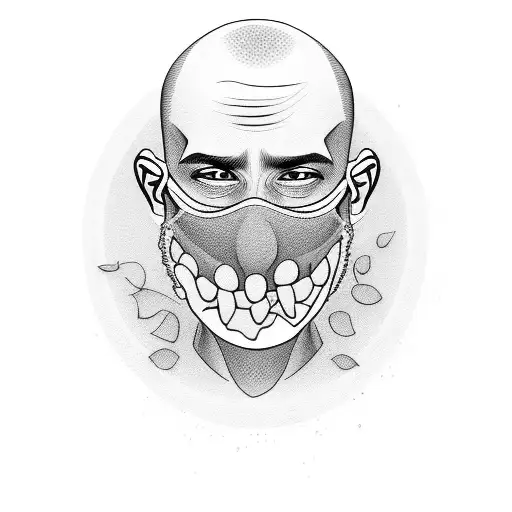 Bald Guy With Bandana On His Mouth