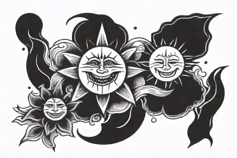 Don't You Dare Forget The Sun In Writing With Smiley Face And Frowning Face On Each End