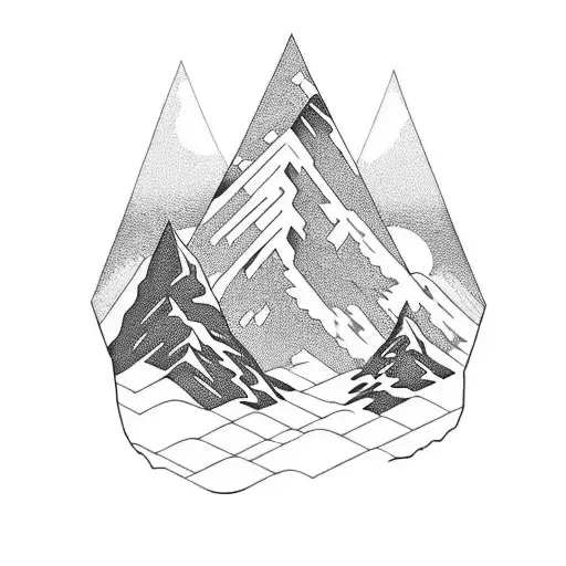 A Majestic Mountain Range With A Winding Hiking Trail Leading To The Top