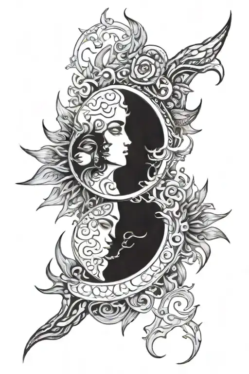 Sun And Moon Intertwined
