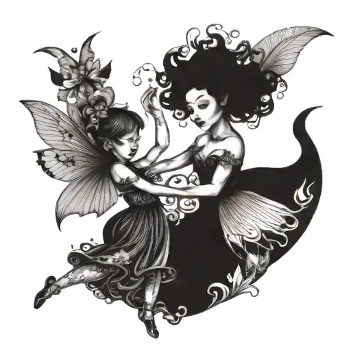 Big And Little Fairies Dancing